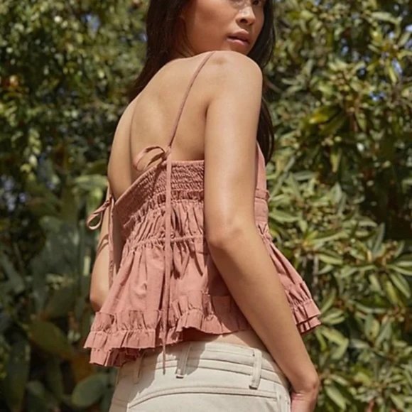 Free People Luna Corset Top in Iced Chai Pink - Picture 3 of 8